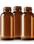 Pack of 3: Amber Glass Bottles -30ml (Great for Travel) image 8