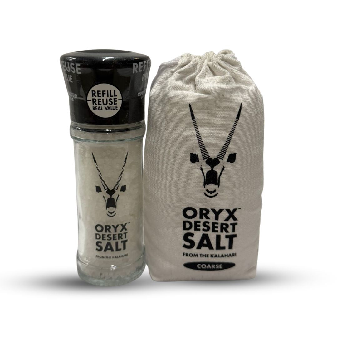 Oryx Salt Grinder (100g) and Cotton bag refill (500g)