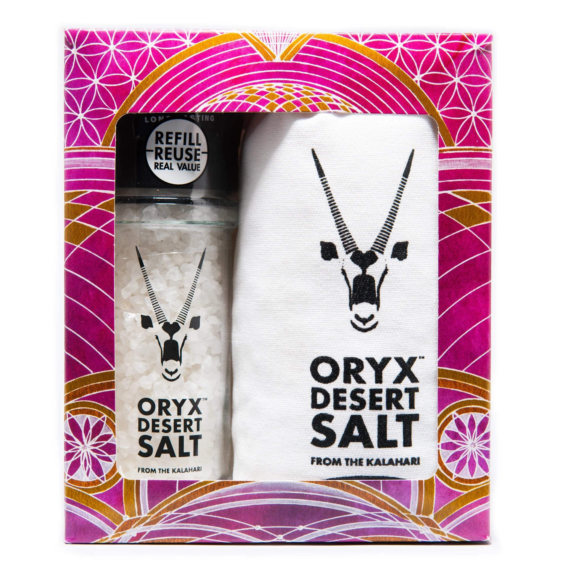 Oryx Salt Grinder (100g) and Cotton bag refill (500g)